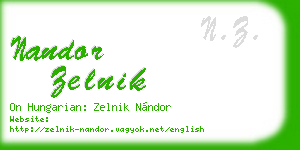 nandor zelnik business card